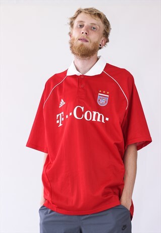 2005 MENS ADIDAS BAYERN MUNICH MUNCHEN JERSEY SHIRT POLO
