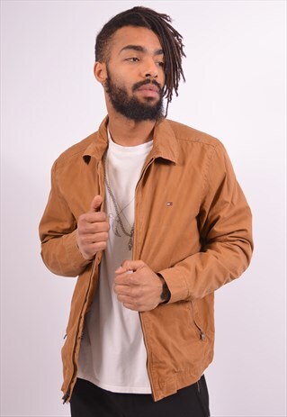 TOMMY HILFIGER VINTAGE HARRINGTON JACKET MEDIUM BROWN 90S