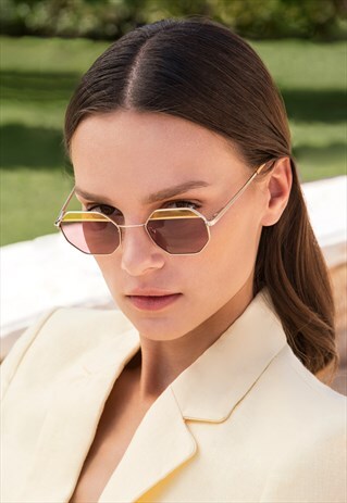 LAS VEGAS PINK POLYGON SUNGLASSES
