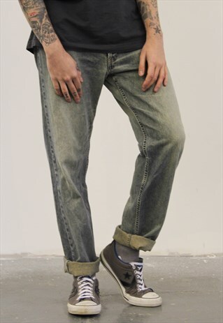 VINTAGE BLUE LEVI'S 501 RIPPED JEANS