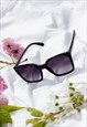 BLACK FULL LENS CAT EYE POINT SUNGLASSES