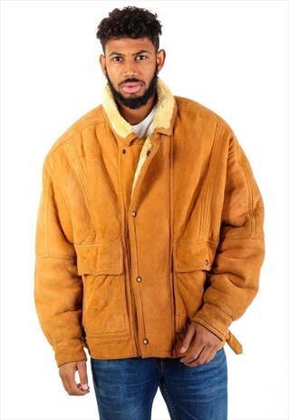 VINTAGE SHERPA LINED SUEDE JACKET J2819