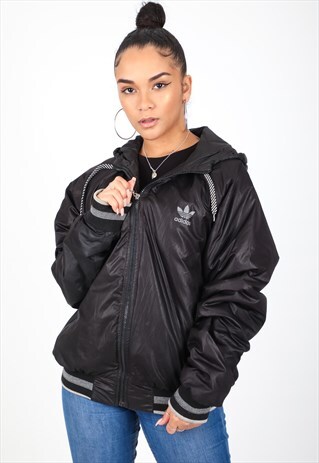 VINTAGE ADIDAS HOODID BOMBER JACKET J1142