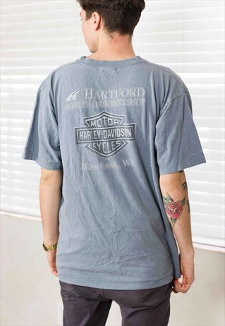 VINTAGE HARLEY DAVIDSON T-SHIRT LOGO 90S XXL 9.7
