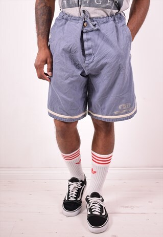 NIKE MENS VINTAGE SHORTS LARGE BLUE 90S