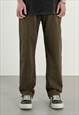 BROWN CARGO DENIM JEANS PANTS TROUSERS