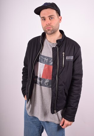 LEE MENS VINTAGE JACKET MEDIUM BLACK 90S