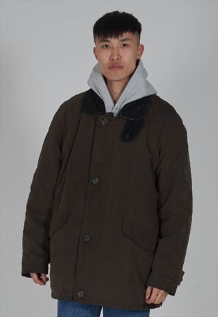 VINTAGE RARE 90S BURBERRY CORDUROY DETAILED COAT