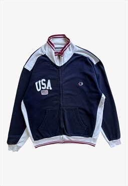 Vintage 90s Men's Champion USA Track Jacket