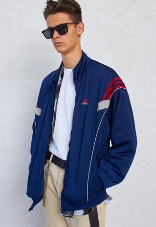 VINTAGE BLUE ADIDAS TRACK JACKET