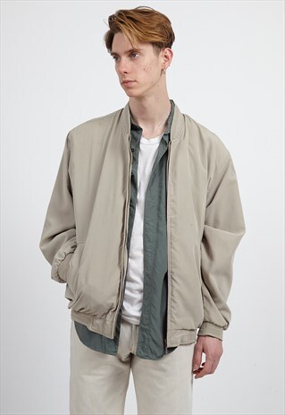 VINTAGE BEIGE BOMBER JACKET