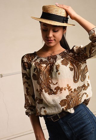 Y2K RETRO PARIS CHIC BOHO FESTIVAL TOP