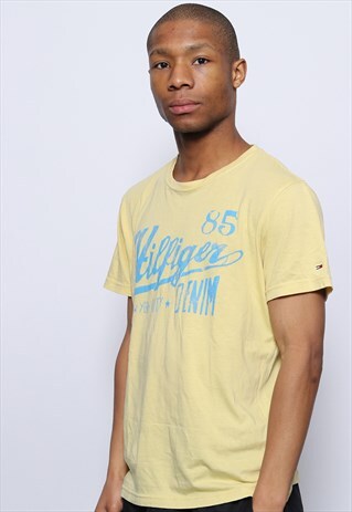 VINTAGE TOMMY HILFIGER LOGO T-SHIRT YELLOW