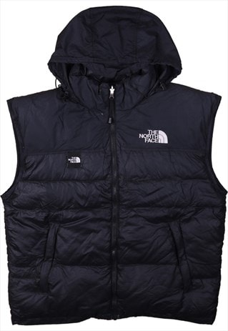 Vintage 90's The North Face Gilet Nuptse Hooded Full Zip Up