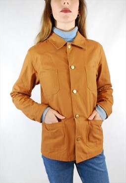 Workwear Jacket Unisex French Cotton Tan Brown 