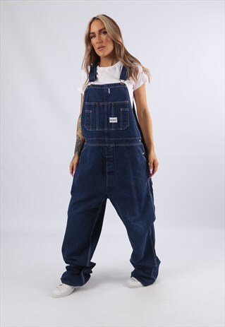 VINTAGE GEBO'S DENIM DUNGAREES UK 16 XL (9AP)