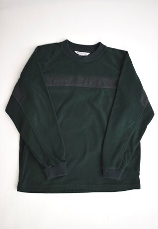 VINTAGE 90S COLUMBIA FOREST GREEN FLEECE JUMPER