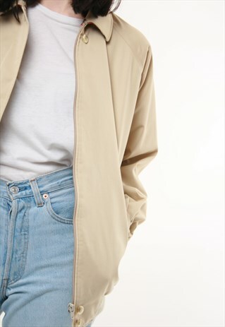 90S VINTAGE BURBERRY WOOL LINED HARRINGTON JACKET 747
