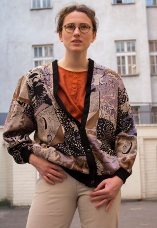 VINTAGE 80S 90S FRESH PRINCE VISCOSE BLAZER JACKET