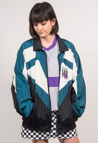 VINTAGE 90'S SHELL OVERSIZED TRACKSUIT JACKET
