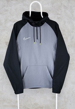 Nike Grey Black Hoodie Pullover Dri-Fit Men's Medium