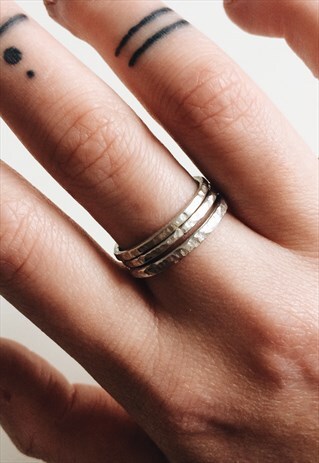STERLING SILVER STACKING TRIO RING