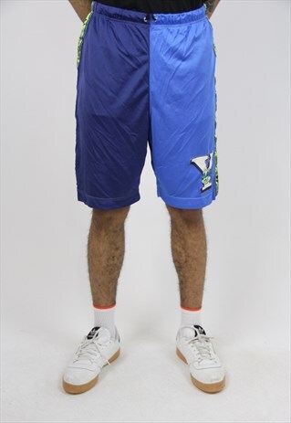 VINTAGE 90'S BLUE PATTERN SPORT SHORTS