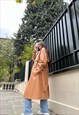 KZELL PU TRENCH COAT WITH BELT IN CAMEL