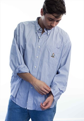 VINTAGE RALPH LAUREN CHAPS LOGO SHIRT 90S XL 9.6