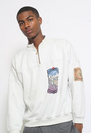 VINTAGE ADIDAS 1/4 ZIP SWEATSHIRT