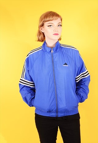 Vintage Adidas Track Top Jacket Signatures Bright Blue | Brag Vintage ...