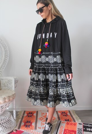 DRESS SWEATSHIRT VINTAGE FABRICS PROVENCAL