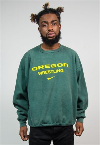 NIKE VINTAGE SWEATSHIRT OREGON WRESTLING USA COLLEGE