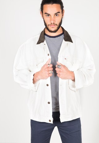 VINTAGE 80'S LEVI'S CONTRAST COLLAR JACKET / S0076