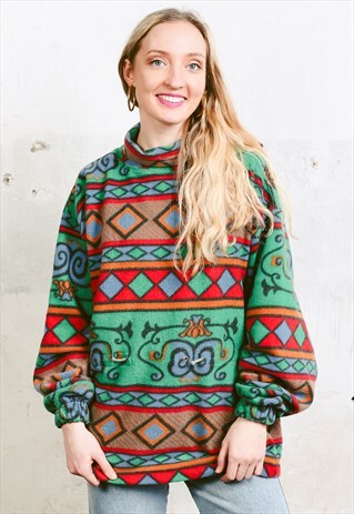 VINTAGE 80S TURTLENECK FLEECE SWEATER