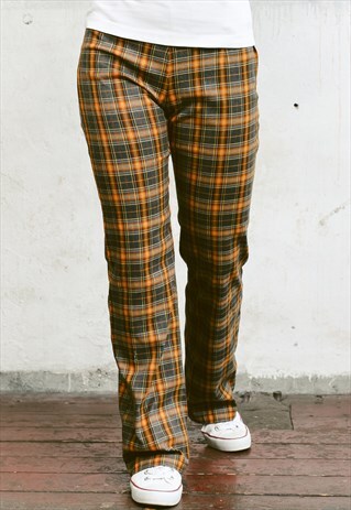 VINTAGE 90S CHECK PRINT TROUSERS