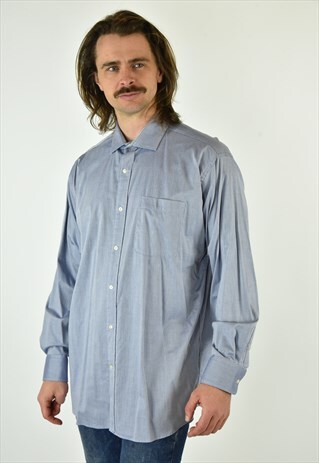 VINTAGE 90'S TOMMY HILFIGER BLUE BUTTONDOWN SHIRT SIZE XL