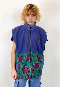 Vintage 90s sleeveless purple fleece 