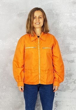 Bright orange rave jacket from 90's