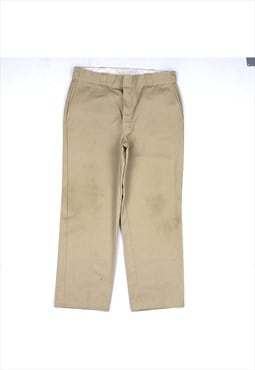 Vintage 90's Dickies Trousers Chino Baggy Tan