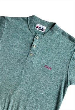 Vintage Fila Top short sleeve tshirt Turquoise Blue