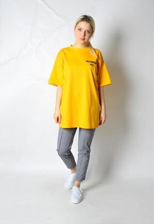VINTAGE 90S YELLOW KOBRA 40 T-SHIRT