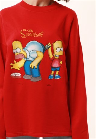 1999 THE SIMPSONS VINTAGE OLDSCHOOL COTTON SWEATSHIRT 14793
