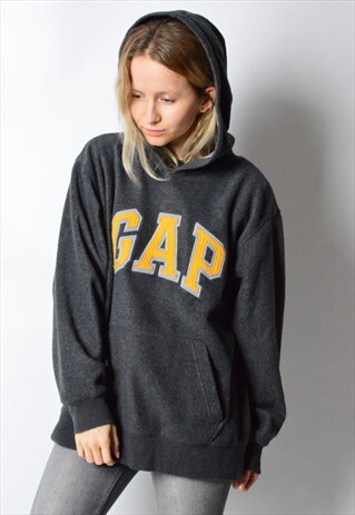 GREY MINIMALIST FLEECE HOODIE