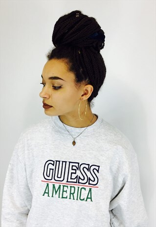 VINTAGE 90S EMBROIDERED GUESS SWEATSHIRT