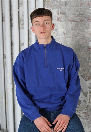 VINTAGE RALPH LAUREN POLO SPORT 1/4 ZIP SWEATSHIRT
