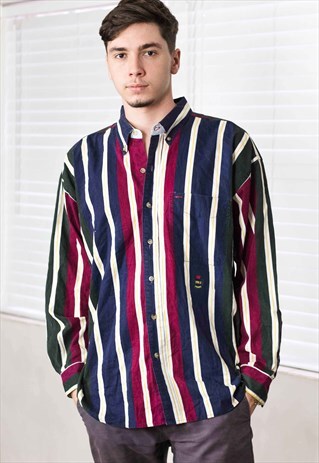 VINTAGE REGATTA STRIPED SHIRT LOGO XL 11.9