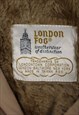 VINTAGE 90'S LONDON FOG TRENCH COAT LONG BUTTON UP BEIGE