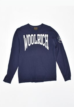 Vintage 90's Woolrich Top Long Sleeve Navy Blue
