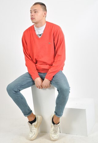 VINTAGE 90'S LACOSTE V NECK JUMPER